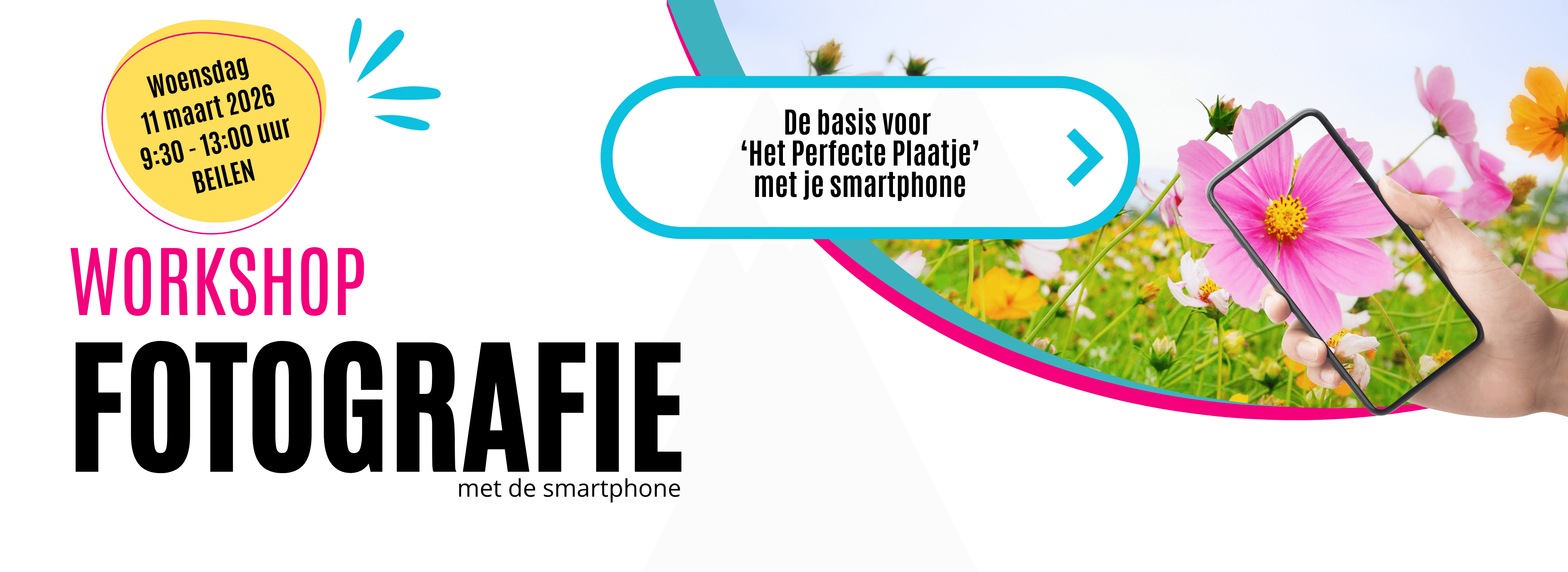 Workshop basisfotografie met de smartphone 11 maart 2026